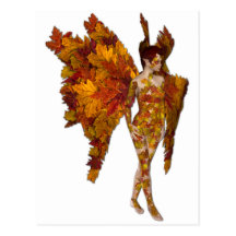 The Autumn Fae Fairy Post Card
