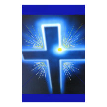 The Backlit Blue Cross Stationery Paper