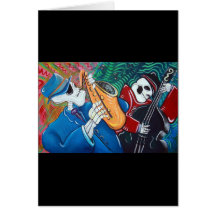 The Bad Blues Bone Band Greeting Card