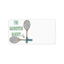 The Badminton Bandit 2 Custom Address Labels
