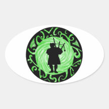 THE BAGPIPES ANTHEM OVAL STICKERS