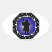 THE BAGPIPES HARMONIC OVAL STICKER