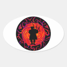 THE BAGPIPES HARMONY OVAL STICKERS