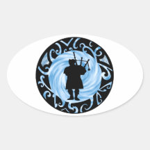 THE BAGPIPES HAUNTING OVAL STICKER