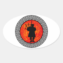 THE BAGPIPES PLAY STICKER