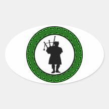 THE BAGPIPES TONE OVAL STICKER
