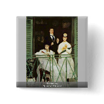 The Balcony By Manet Edouard Button