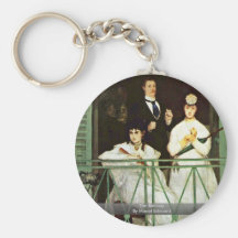 The Balcony By Manet Edouard Key Chains