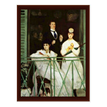 The Balcony By Manet Edouard Post Cards
