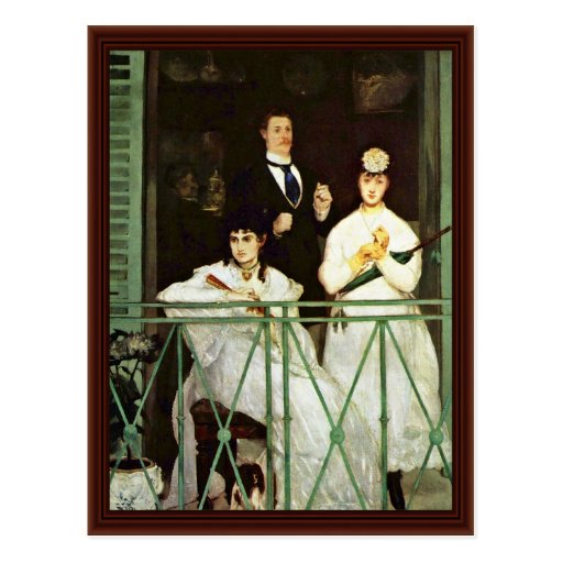 The Balcony By Manet Edouard Post Cards