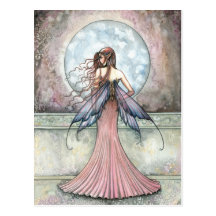 The Balcony Fairy Postcard by Molly Harrison