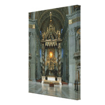 The Baldacchino, the high altar and the chair Canvas Print