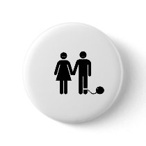 The "Ball and Chained" groom Pins