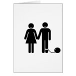 The "Ball and Chained" groom Greeting Card