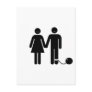 The "Ball and Chained" groom Post Card