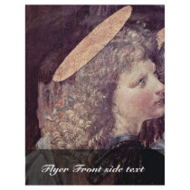 The Baptism Of Christ  By Andrea Del Verrocchio Full Color Flyer