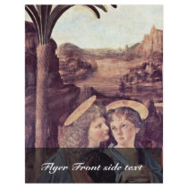 The Baptism Of Christ  By Andrea Del Verrocchio Full Color Flyer
