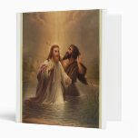 The Baptism of Christ by James Fuller Queen 1873 3 Ring Binder