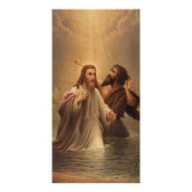 The Baptism of Christ by James Fuller Queen 1873 Custom Photo Card