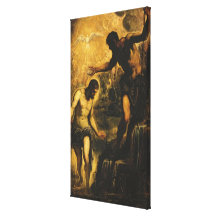 The Baptism of Christ (oil on canvas) Stretched Canvas Prints