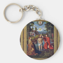 The Baptism Of Christ With Donors And Their Patron Key Chains