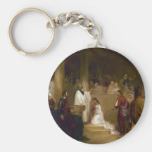 The Baptism of Pocahontas by John Gadsby Chapman Keychain