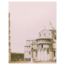 The Baptistery of St John - Leaning Tower Of Pisa Custom Letterhead