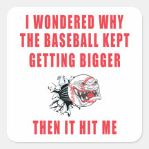 The Baseball Square Stickers