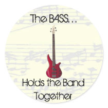 The Bass Holds the Band Together Sticker