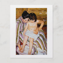 The Bath by Mary Cassatt mother bathing child art Flyers