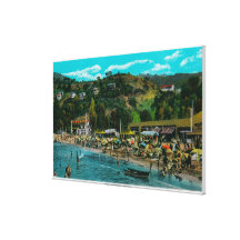 The Bathing Beach at Avalon, Catalina Island Canvas Prints