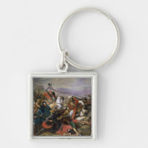 The Battle of Poitiers, won by Charles Martel Keychain