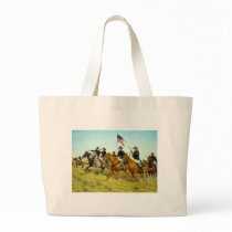 The Battle of Prairie Dog Creek by Ralph Heinz Tote Bags