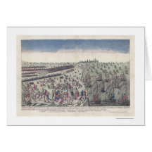 The Battle of Yorktown Print 1781 Card