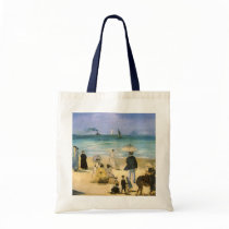 The Beach at Boulogne by Edouard Manet Bag
