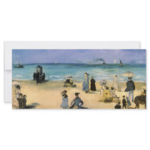 The Beach at Boulogne by Edouard Manet Custom Rack Cards