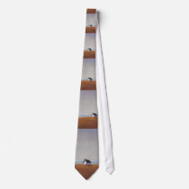 The Beach House - pretty seaside landscape art Neck Ties