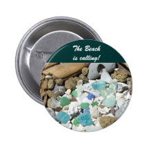 The Beach is calling! buttons Sea Glass Rocks