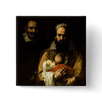The Bearded Woman Breastfeeding, 1631 Pinback Button