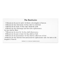 The Beatitudes Prayer Card Customized Rack Card