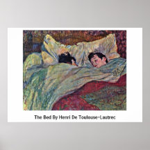 The Bed By Henri De Toulouse-Lautrec Posters