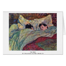 The Bed,  By Toulouse-Lautrec Henri Cards