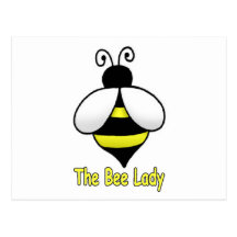 The Bee Lady yellow Postcard