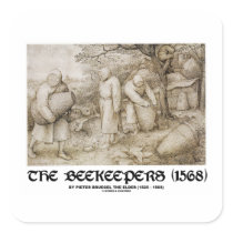 The Beekeepers (1568) Pieter Brugel The Elder Square Stickers