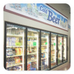 The beer section of an Iowa grocery store. 2 Sticker