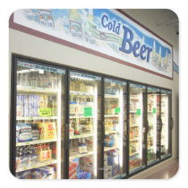 The beer section of an Iowa grocery store. 2 Sticker