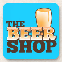 The Beer Shop main logo coaster