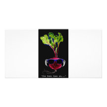 The beet goes on-dark photo card template