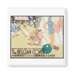 The Belgian Coast Travel Poster Refrigerator Magnets