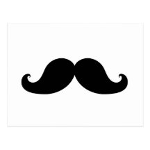 THE BEST BLACK MUSTACHE POST CARD